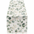 Runner da Tavolo Floreale Rettangolare 180x35 Verde Foglia
