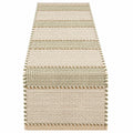 Runner da Tavolo a Righe Verde e Beige 150x40 cm