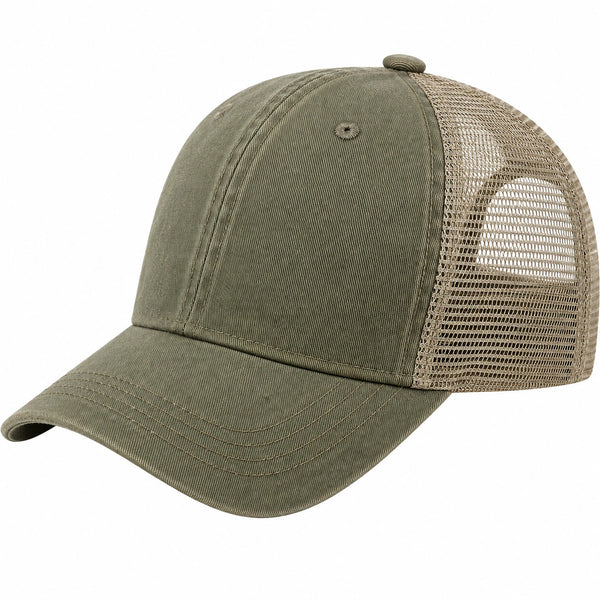 Cappello Trucker Verde Oliva con Rete Beige