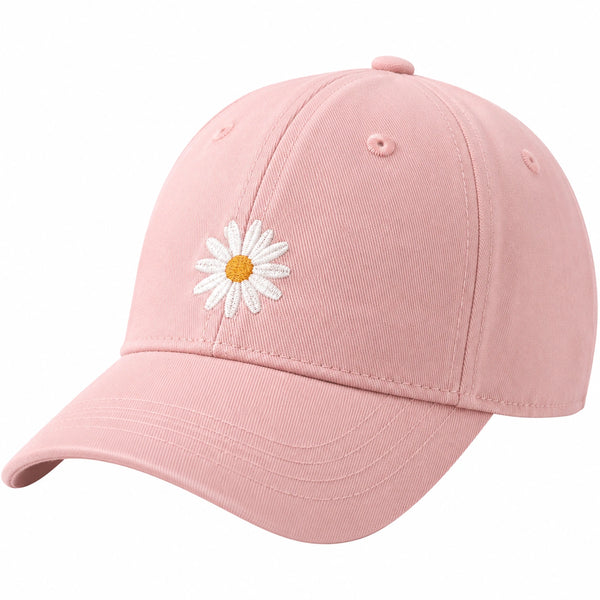 Cappello da Baseball Ricamato Margherita Rosa