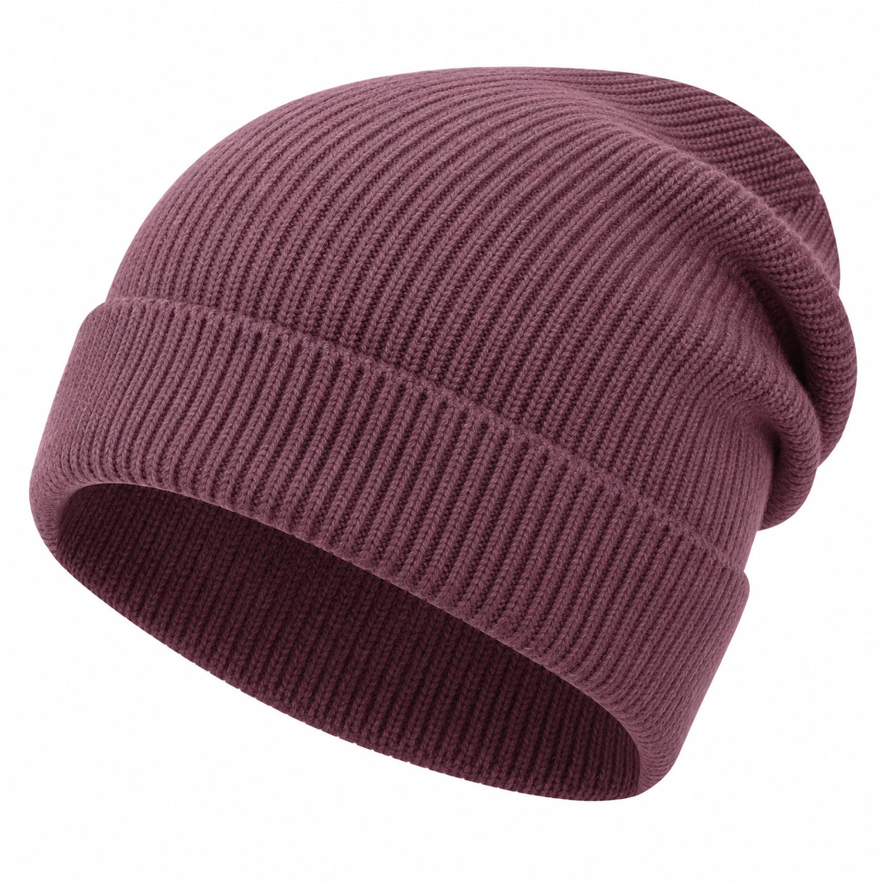 Cappello in Maglia a Coste Unisex Borgogna