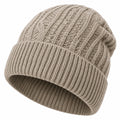 Berretto Maglia a Coste Colore Beige