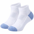 Calzini corti sportivi traspiranti unisex bianchi e blu