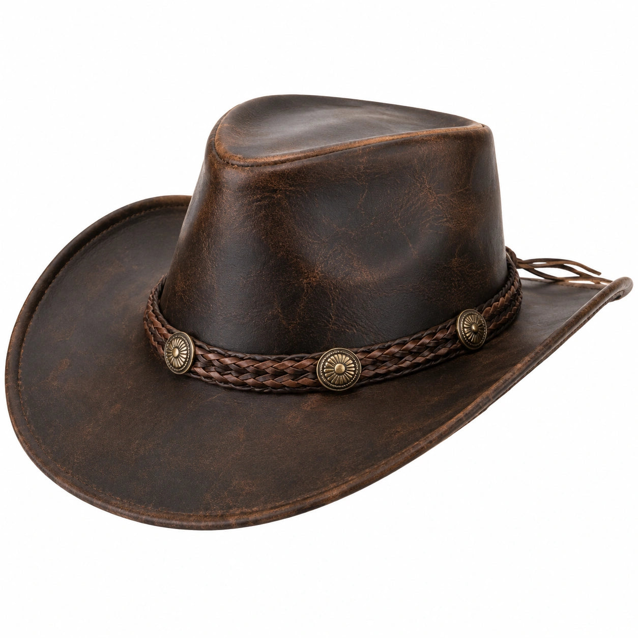 Cappello Cowboy Stile Classico Marrone Unisex