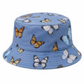 Cappello da Pescatore Blu con Farfalle Multicolori