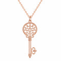 Collana Ciondolo Chiave Albero della Vita Placcata Oro Rosa