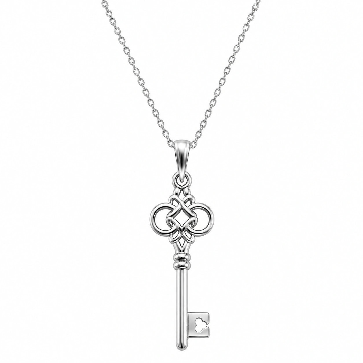 Collana con Pendente a Forma di Chiave in Argento Elegante